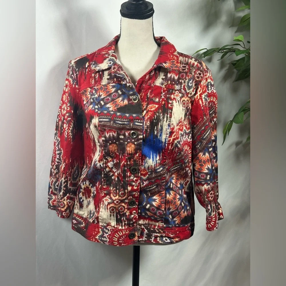 Chico's Multicolor Jacket - Picture 2 of 10